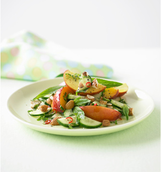 Cucumber Peach Salad